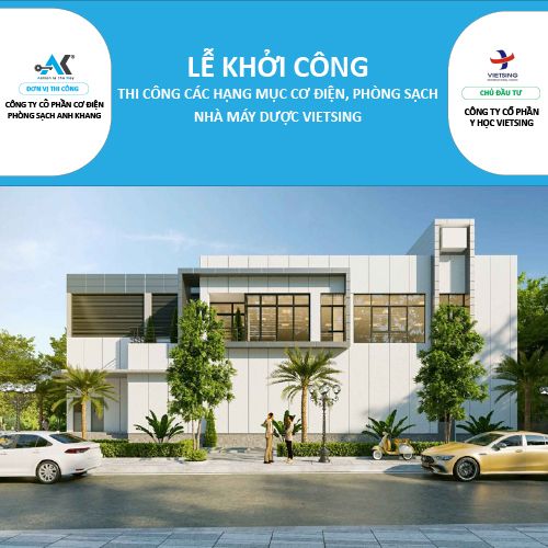 Lễ khởi công lắp đặt hệ thống cơ điện phòng sạch tại công ty cổ phần y học Vietsing