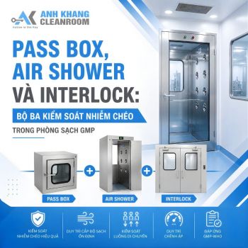  Pass Box, Air Shower và Interlock: Bộ ba kiểm soát nhiễm chéo trong phòng sạch GMP