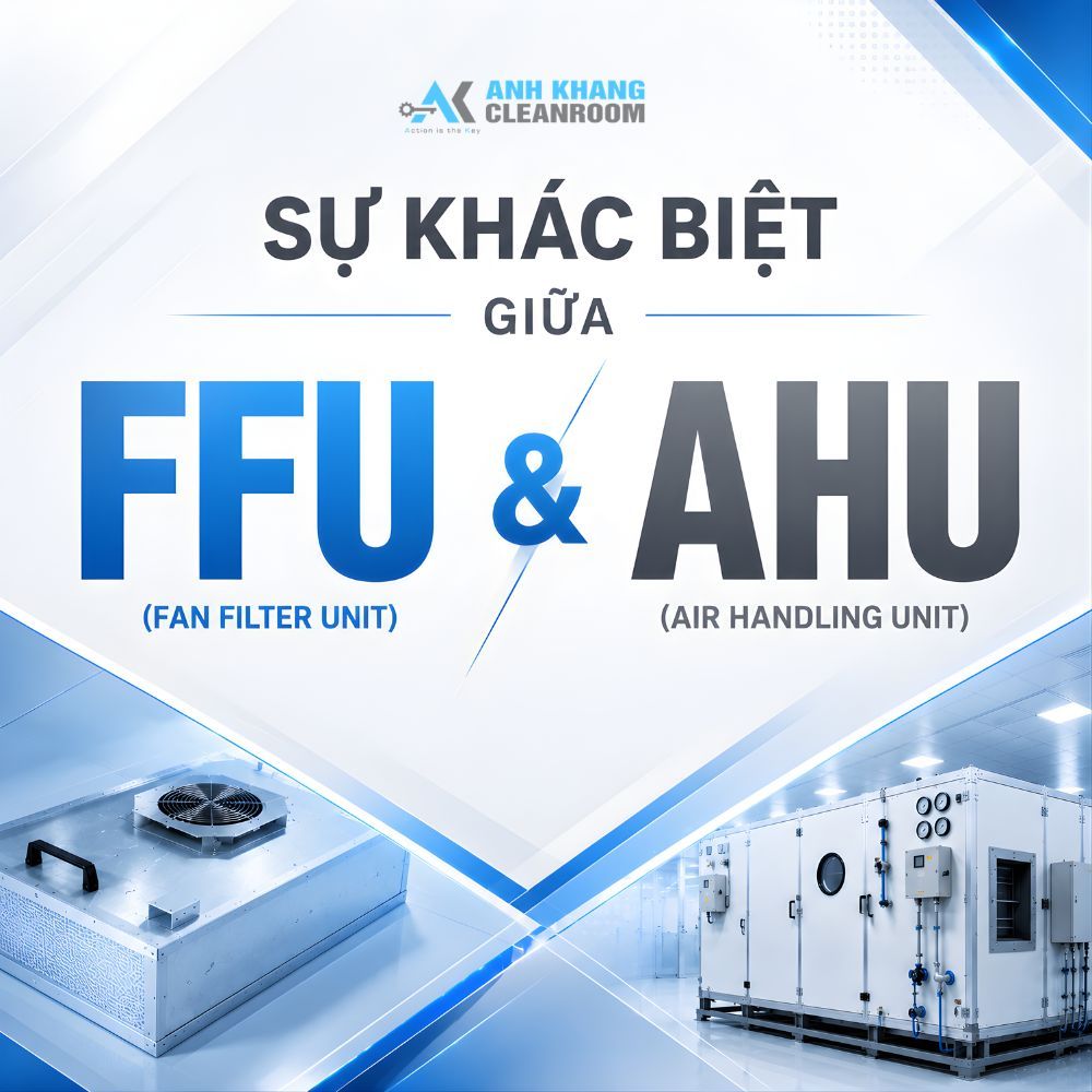 Sự Khác Biệt Giữa FFU (Fan Filter Unit) Và AHU (Air Handling Unit)