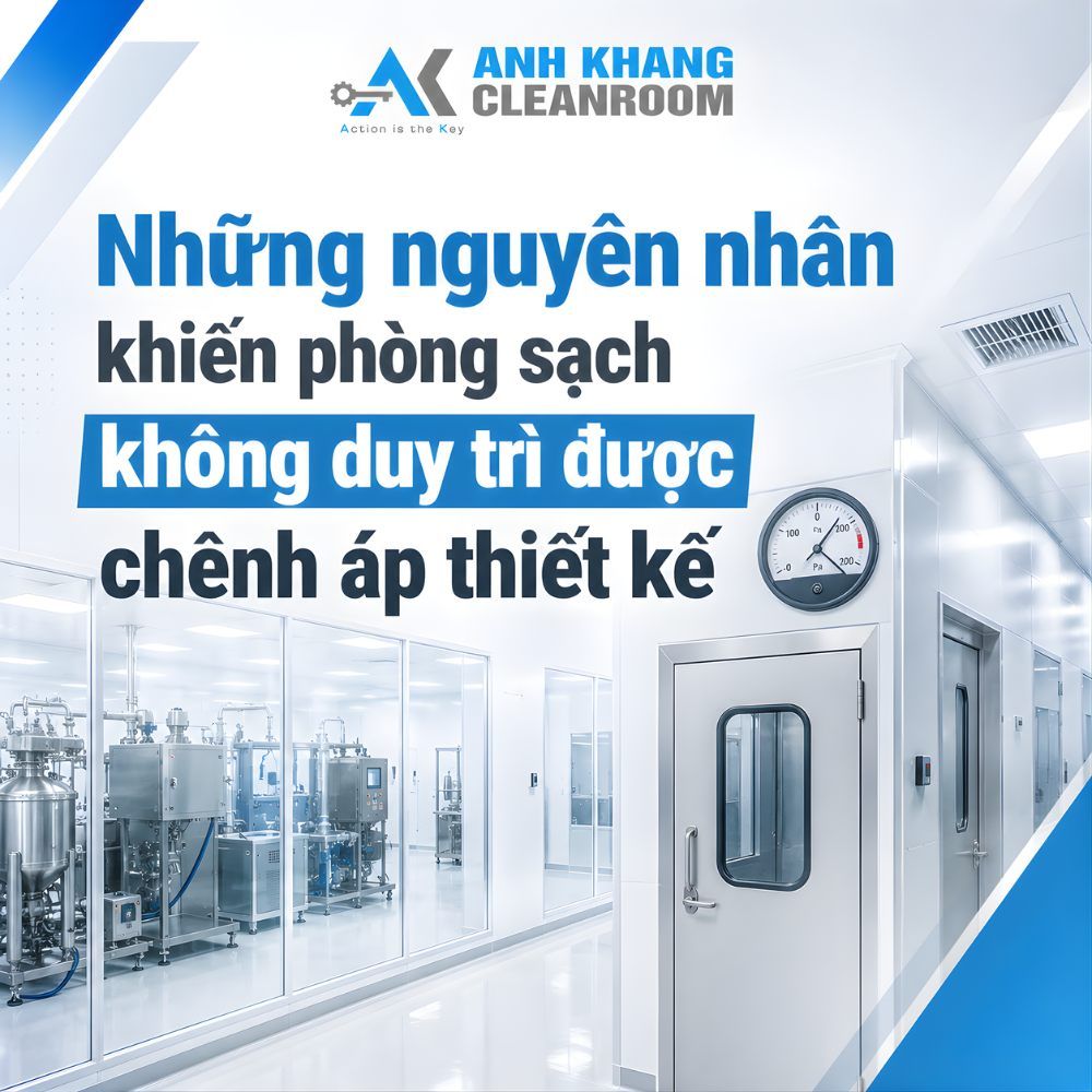 Những Nguyên Nhân Khiến Phòng Sạch Không Duy Trì Được Chênh Áp Thiết Kế Và Cách Khắc Phục
