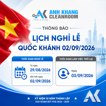Thông Báo Lịch Nghỉ Lễ Quốc khánh 02/09/2026 | Anh Khang Cleanroom