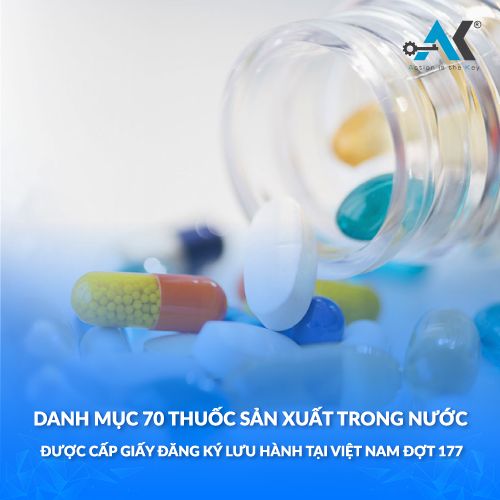 Danh mục 70 thuốc sản xuất trong nước được cấp giấy đăng ký lưu hành tại Việt Nam - Đợt 177