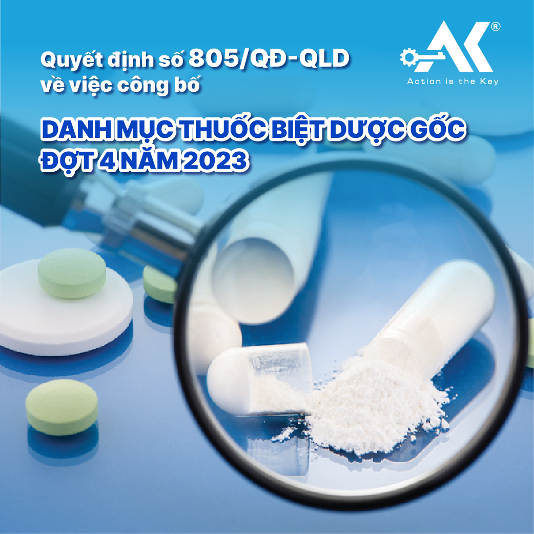 Quyết định số 805/QĐ-QLD về việc công bố Danh mục thuốc biệt dược gốc - Đợt 4 năm 2023