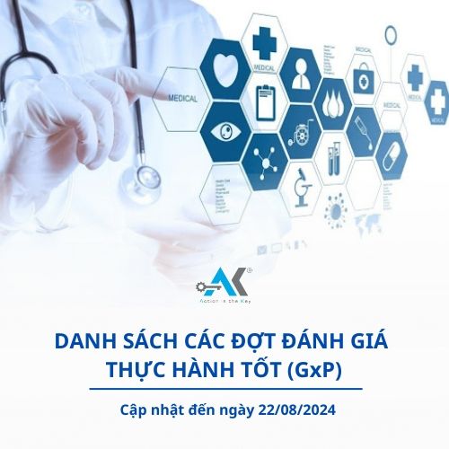 Danh sách các đợt đánh giá Thực hành tốt (GxP) đã tiến hành năm 2024 (Cập nhật tới ngày 22/8/2024) 