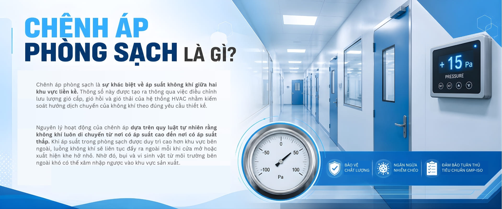 chênh áp phòng sạch là gì