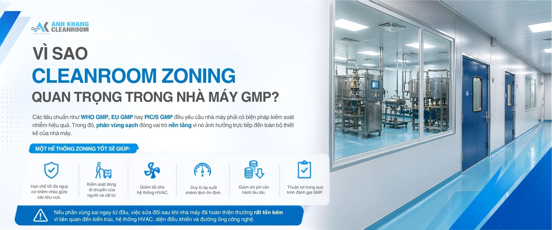 Vì sao cleanroom zoning lại quan trọng