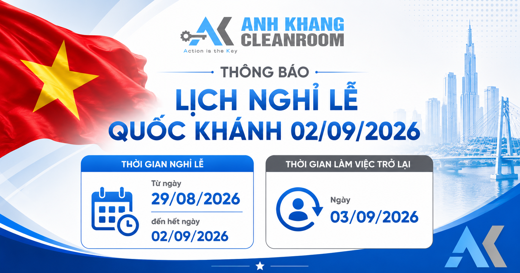 Thông báo nghỉ lễ Quốc khánh