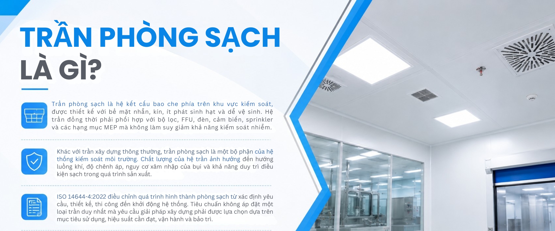 Trần phòng sạch là gì