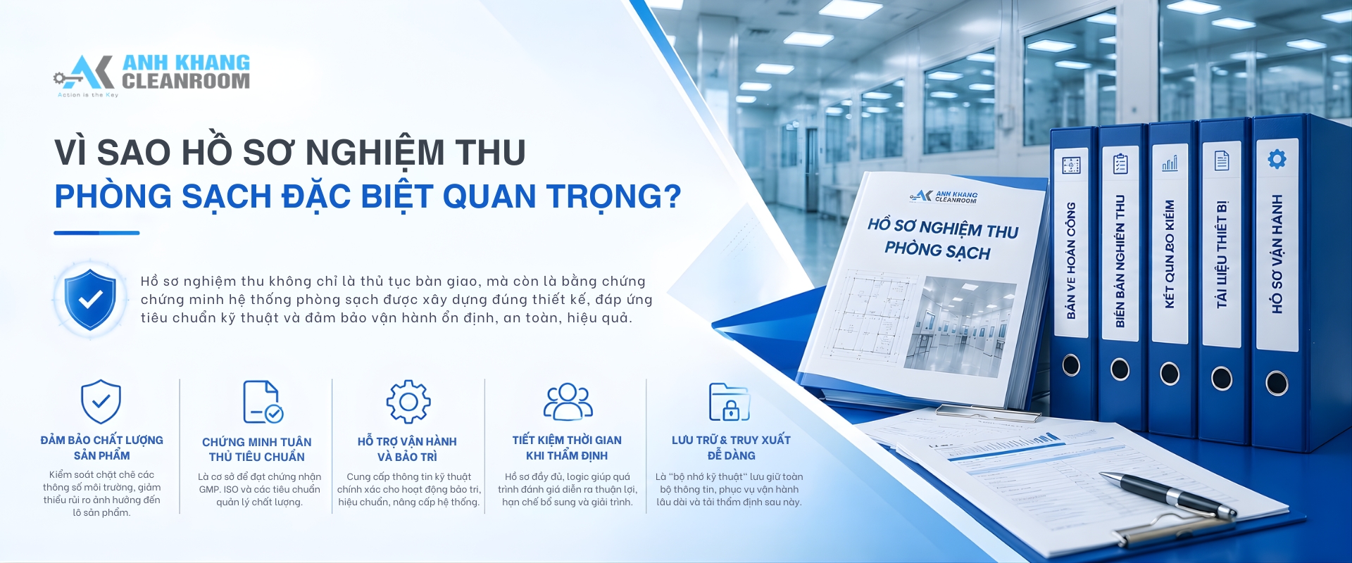 Vì sao hồ sơ nghiệm thu phòng sạch lại quan trọng